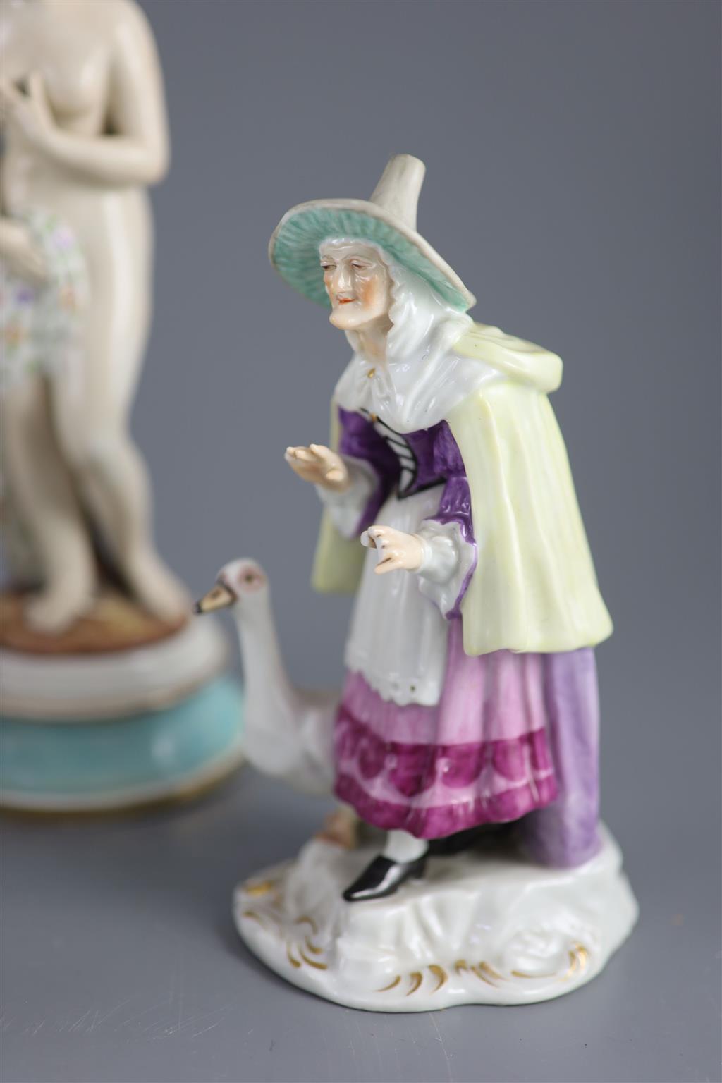Seven assorted Continental porcelain figures,